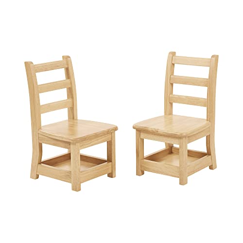 Three Rung Ladderback Chair with Storage (2 Count)