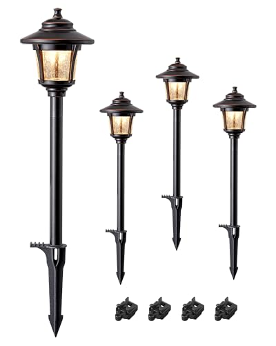 Low Voltage Landscape Lighting 12V 3W 120LM with Connectors 4 Pack (4 Count)