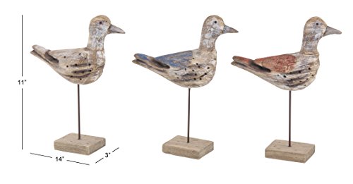 Wood Bird Decorative Sculpture Home Decor Statues