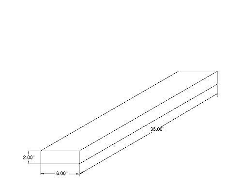 x2 36 Inch Wooden Floating Shelves for Wall (2 Count)