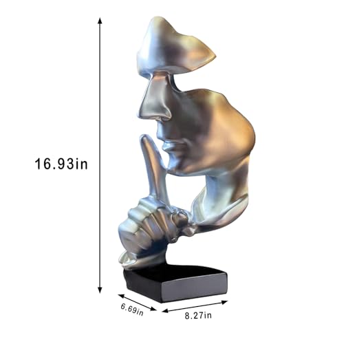 Abstract Statues Silence is Gold Decorative Objects