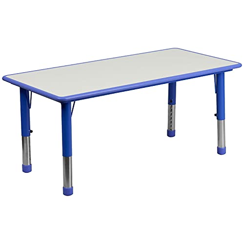 Emmy Adjustable Classroom Activity Table with 6 Stackable Chairs