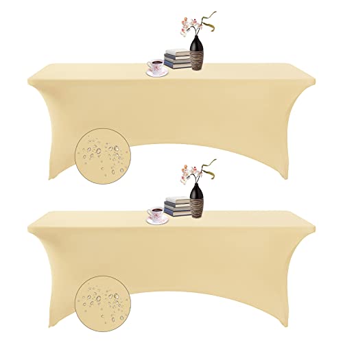 2Pack Spandex Waterproof Table Covers 8ft (2 Count)