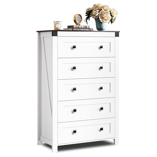 Farmhouse White Dresser for Bedroom