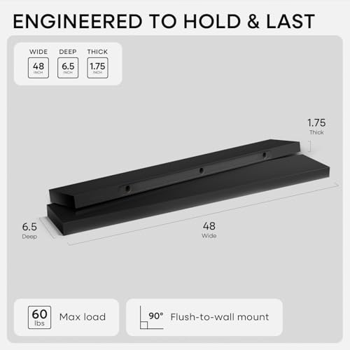 48 Inch Floating Shelves (2 Count)