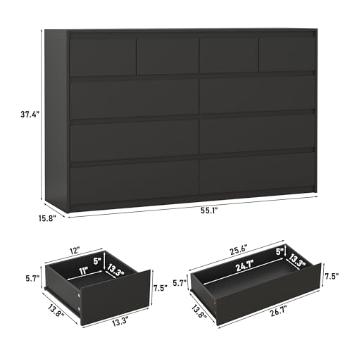 Black Malm Dresser for Bedroom