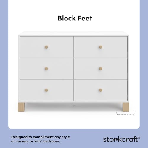 California 6 Drawer Double Dresser