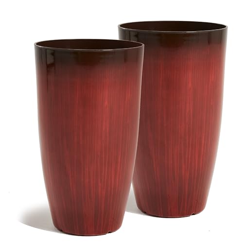 Garden 23.5" H. Large Plastic Planters (2 Count)