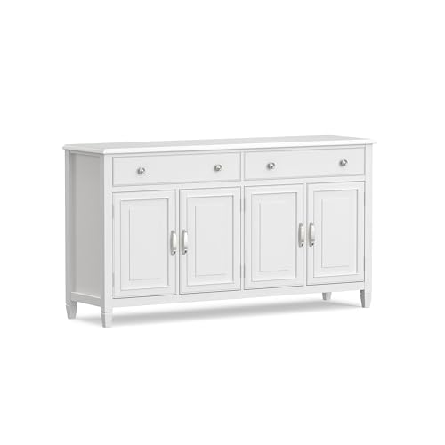 Connaught 67" Wide Solid Wood Sideboard Cabinet in White