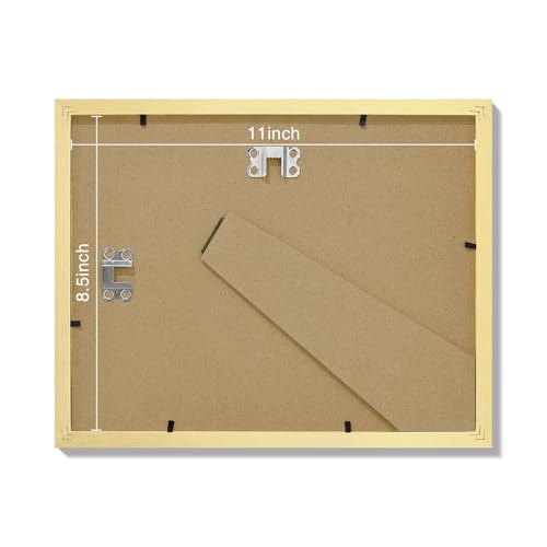 8.5x11 Picture Frames Set of 9 for Wall Mount or Tabletop (9 Count)