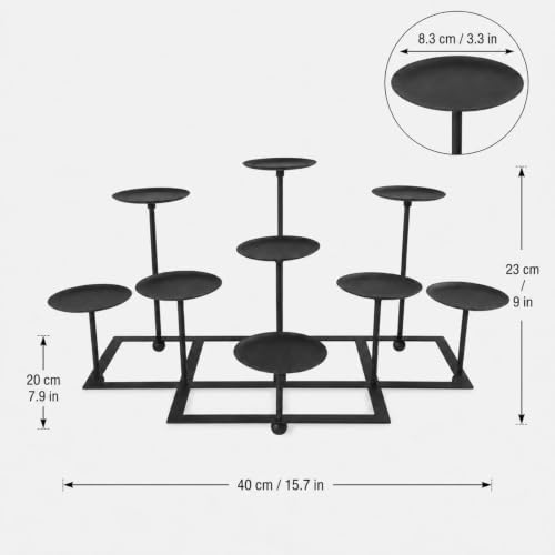 Pillar Fireplace Candle Holder for Inside Fireplace (9 Count)
