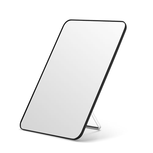 10 x 7 in Desk Makeup Mirror with Stand and Hanging Hole