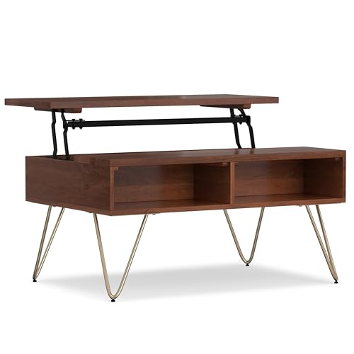 Hunter 36" Wide Solid Mango Wood Coffee Table in Brown