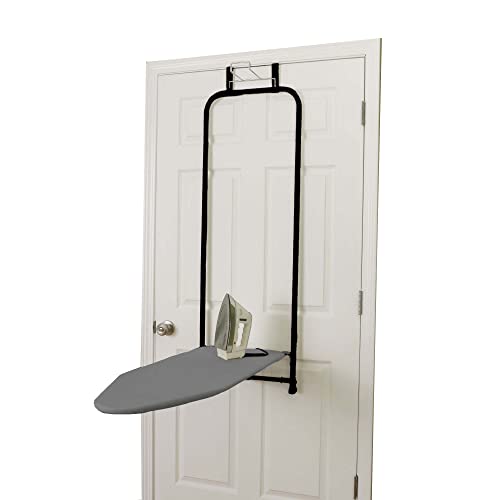 Over‑The‑Door Steel Top Ironing Board with Scorch‑Resistant Cotton Cover