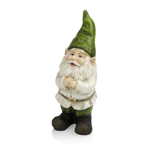 12" Tall Outdoor Garden Gnome Yard Statue Decoration