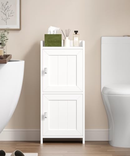 Small Bathroom Cabinet Narrow Toilet Paper Organizer White