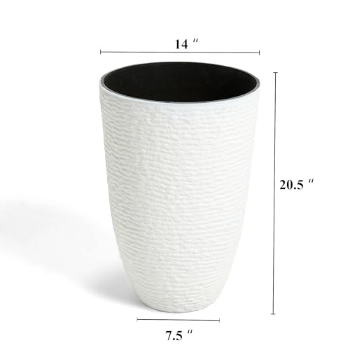 Garden 2 Pack 21" H. White Tall Planters (2 Count)