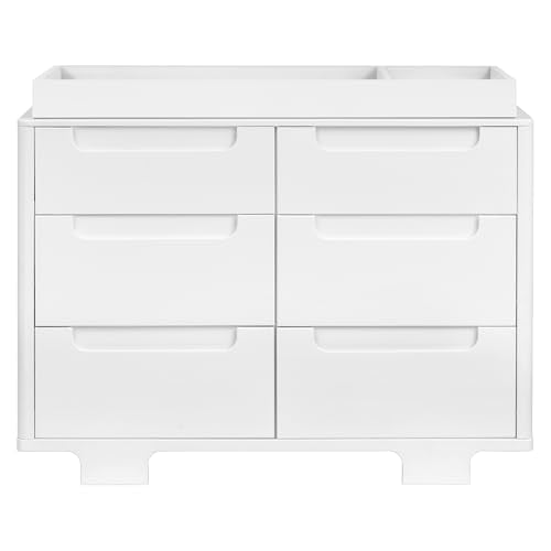Yuzu 6 Drawer Dresser in White with Over 10