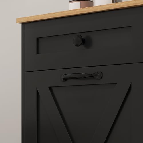 Tilt Out Laundry Hamper Cabinet with 2 Removable Baskets