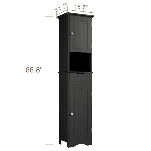 67" Tall Bathroom Storage Cabinet