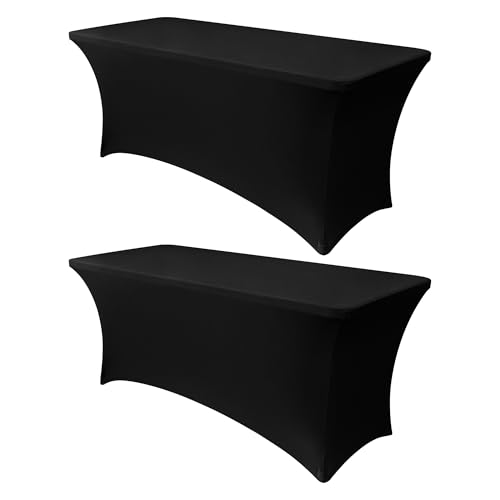 8ft Stretch Spandex Table Cover for Folding Tables (2 Count)