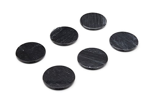 Natural Polished Marble Coasters (6 Count)