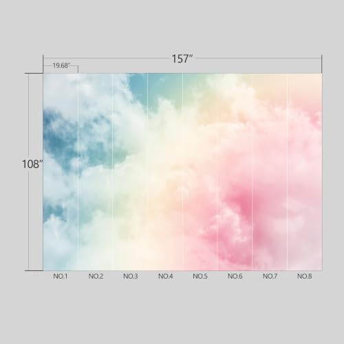 Colorful Cloud Wallpaper Peel and Stick wall Mural for Bedroom Living Room
