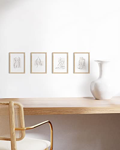 5x7 Natural Oak Wood Photo Frame Set of 15 (15 Count)