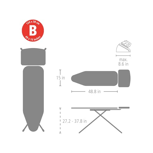 Comfort Ironing Board with Solid Steam Generator Rest