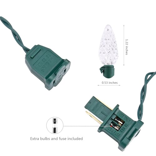 Upgrade Faceted C5 LED String Lights (100 Count)