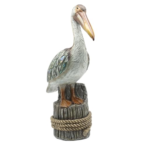 Standing Pelican Statue and Sculpture Coastal Decor