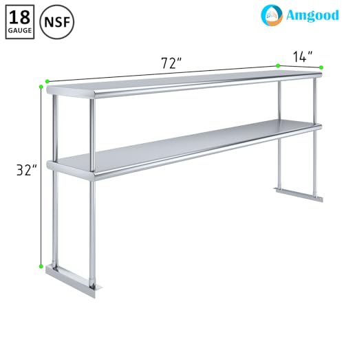 72 Inch Double Tier Overshelf