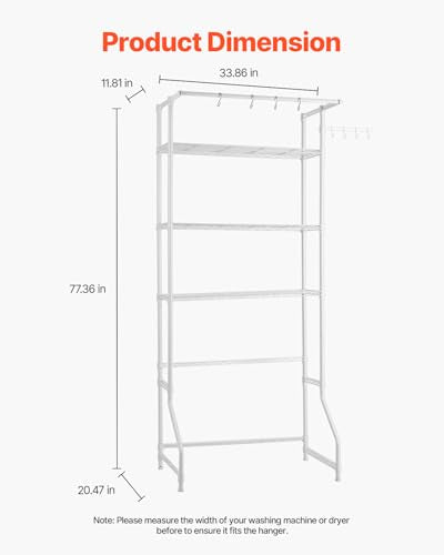 Over The Washer and Dryer Storage Shelf