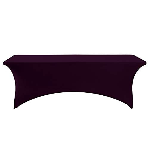 Spandex Table Cover for 8FT or 4ft or 6ft Table Universal Fitted Stretch Tablecloth for Party