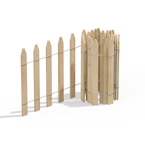 Cedar Wood Garden Picket Fence 16" H x 8' L (10.666666666666666 Sq Ft)
