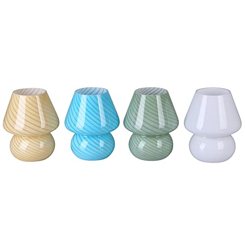 Glass Mushroom Bedside Table Lamp