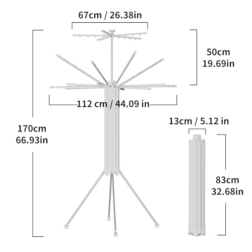 4 Legs Double Layer Clothes Drying Rack