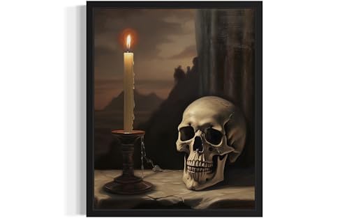 Skull and Candle Poster Art Print