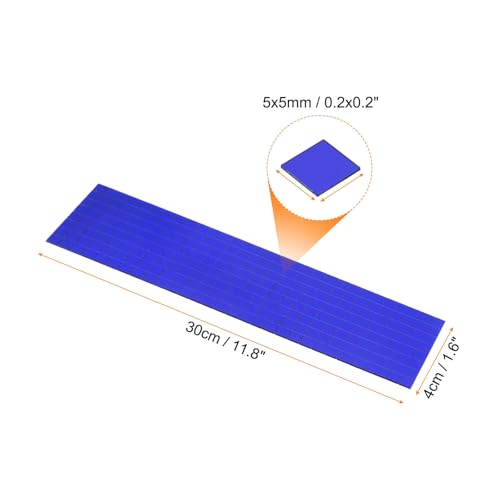 Mirror Mosaic Tiles 5x5mm Square Blue 8 Sheet 3840 Pcs (3840 Count)