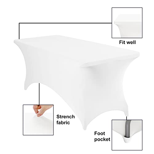 2Pack Spandex Waterproof Table Covers 6ft (2 Count)