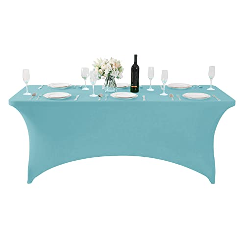 Spandex Table Cover for 6Ft or 4fT or 8ft Table Universal Fitted Stretch Tablecloth for Party