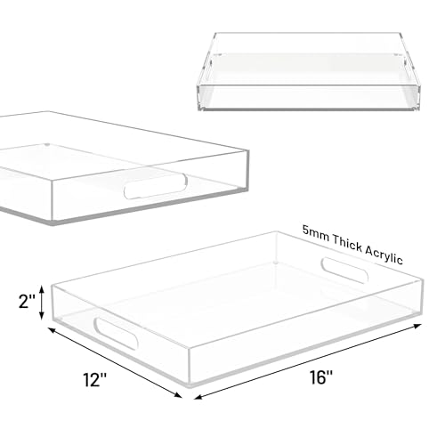 16"x12" Large Acrylic Serving Tray
