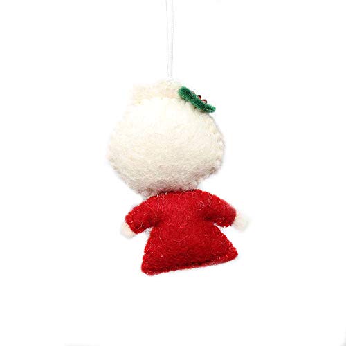 GLG60040-01 - Wool Felt Christmas Ornament - Mrs. Claus Decor