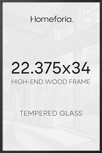 22.375x34 Black Oak Puzzle Poster Frame
