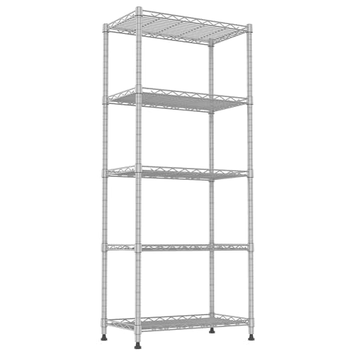 5 Wire Shelving Metal Storage Rack Adjustable Shelves