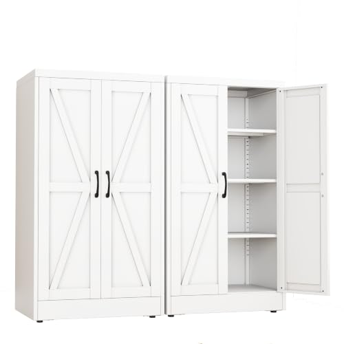 White Metal Storage Cabinet