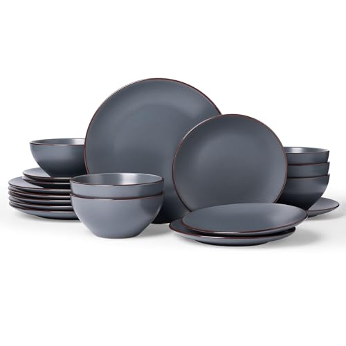 Venus Ceramic Plates and Bowls Sets (18 Count)