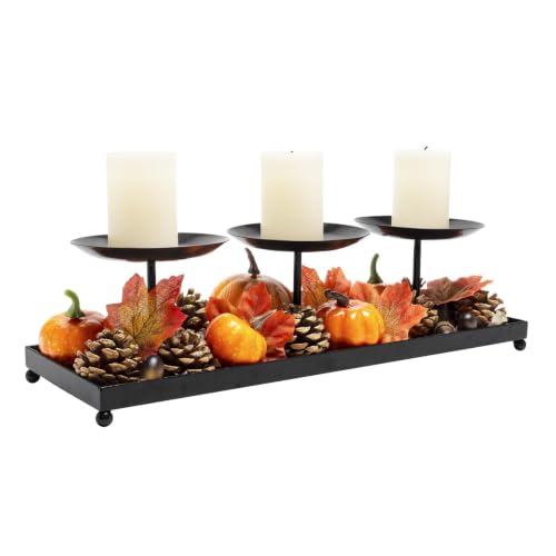 3 Pillar Candle Holders Centerpiece