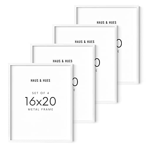 16x20 White Aluminum Frame Set of 4