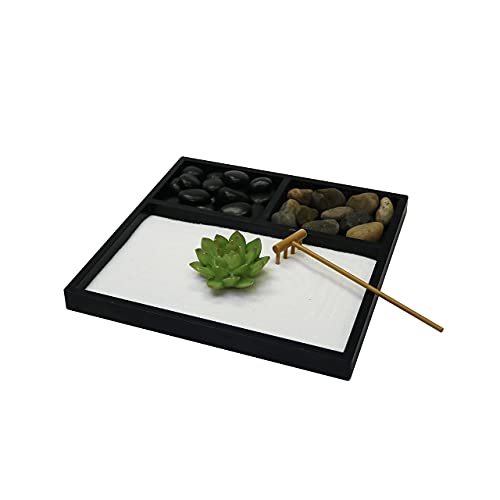 Mini Zen Garden Kit for Desk with Rake